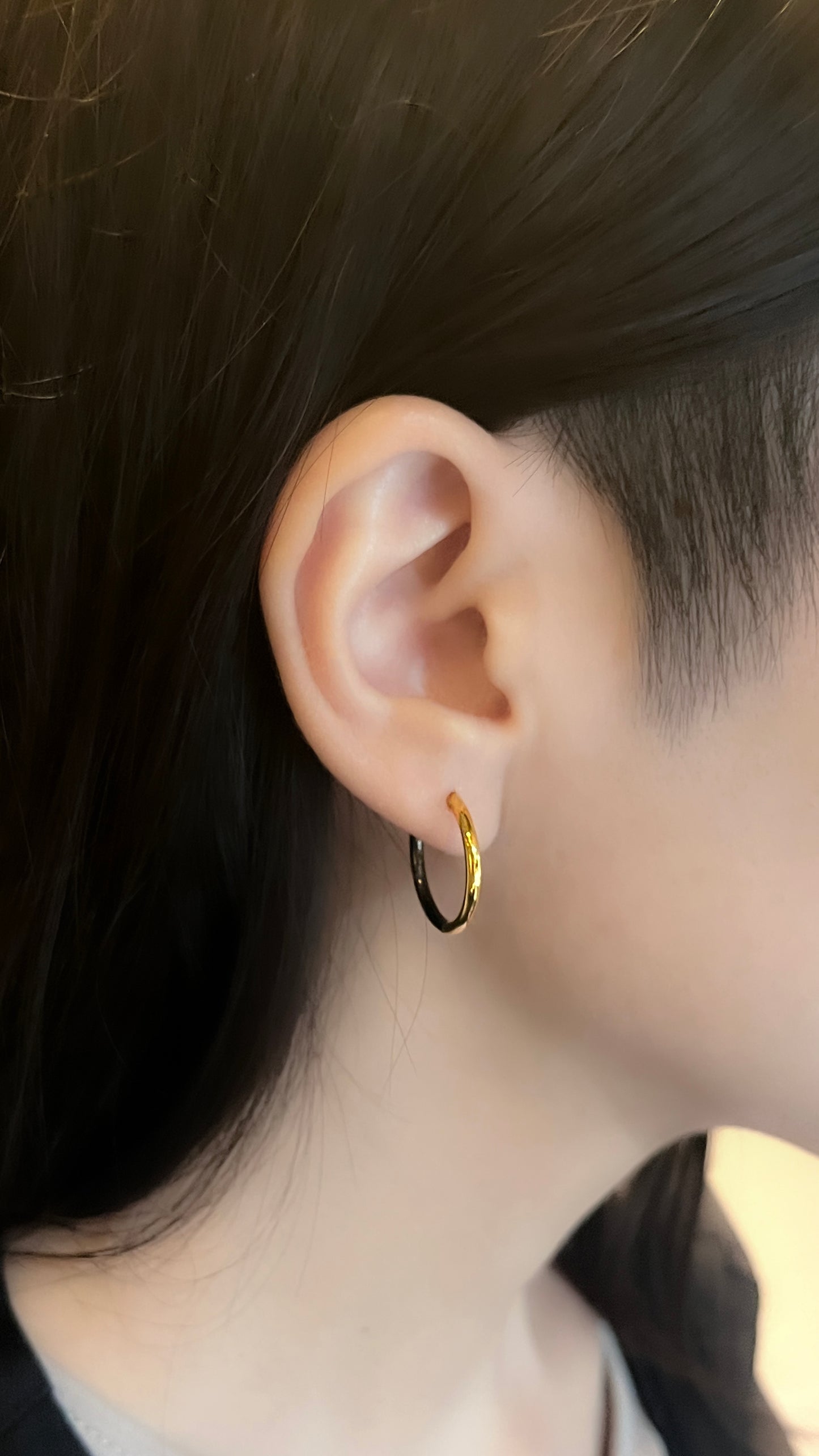 Eclipse | Eclipse | Pierced Earlings | K18YG, Black Rhodium Pl. | Φ2.0mm x 20mm