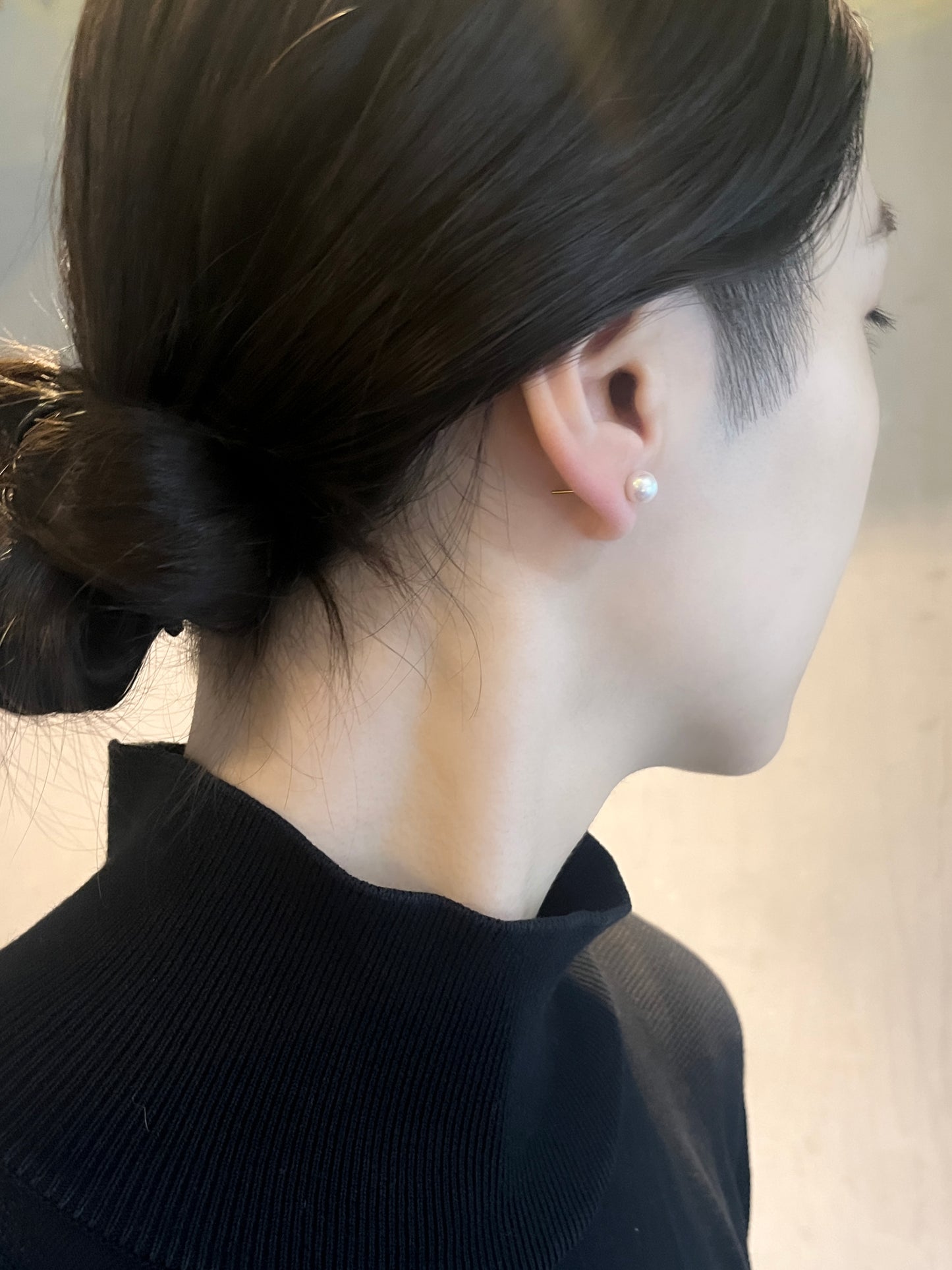 Maria | Maria | Pierced Earlings | K18YG, Akoya Pearl | 15mm