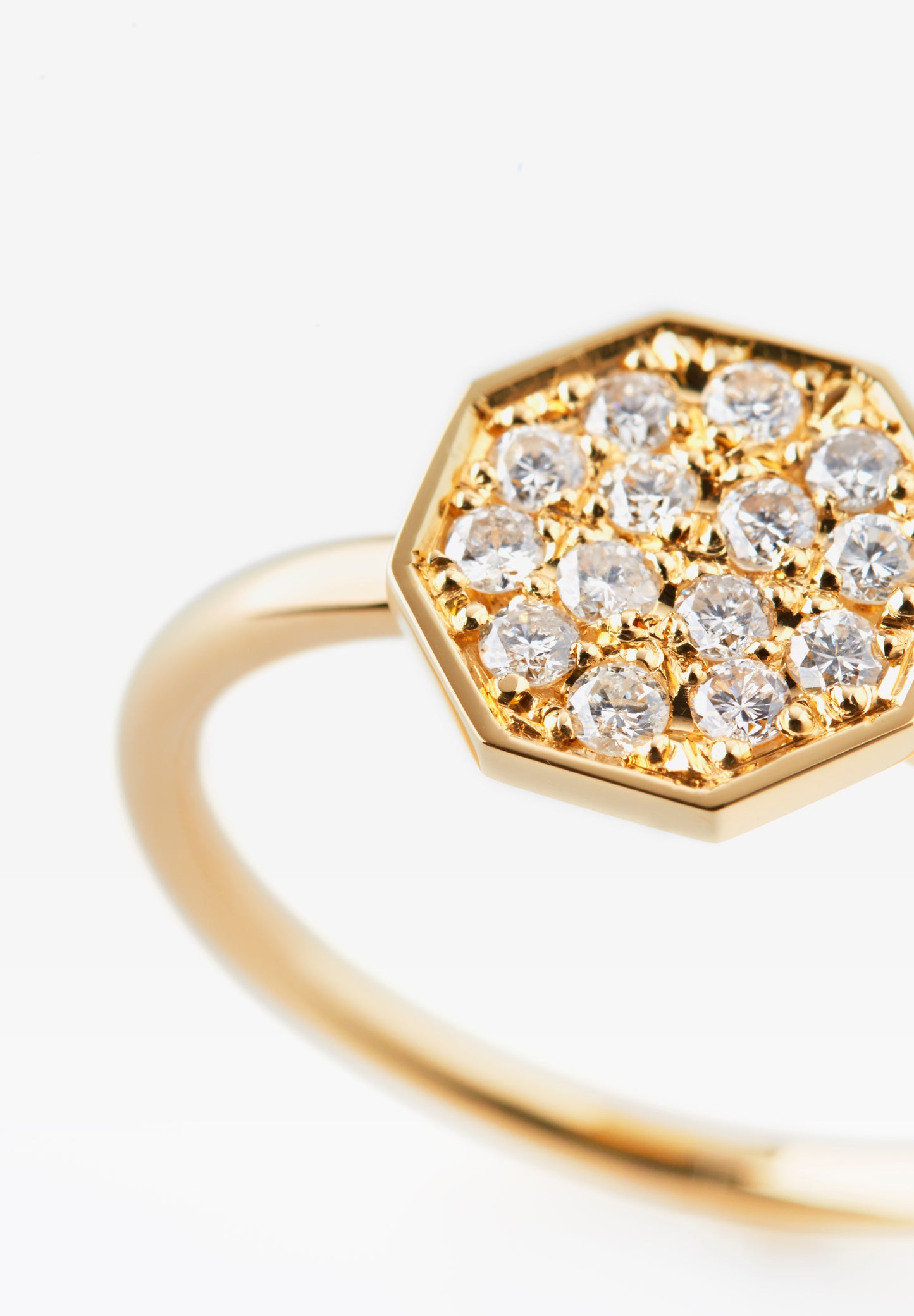 Octagon | Ring | K18YG, Diamond