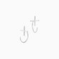 Cross | Pierced earrings | Sterling Silver | Large