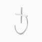 Cross | Pierced earrings | Sterling Silver | Large