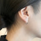 Cross | Pierced earrings | Sterling Silver | Large