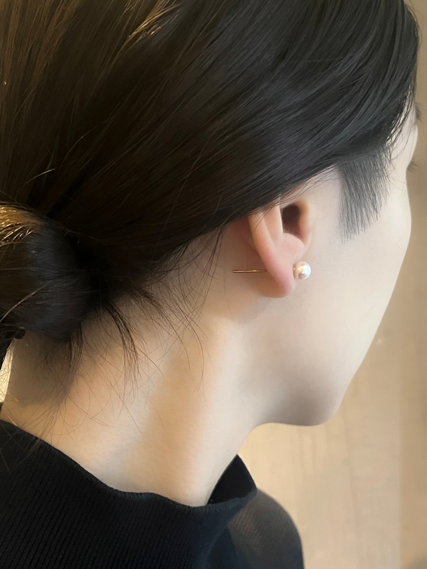 Maria | Maria | Pierced Earlings | K18YG, Akoya Pearl | 20mm