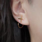 Cross | Cross | Pierced Earlings | K10YG | Large