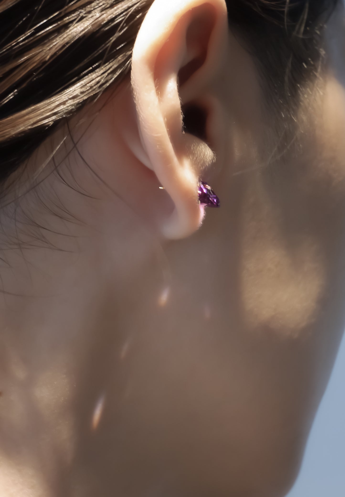 Opticks | Optics | Pierced Earlings | Amethyst | Purple