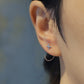 Cross | Pierced earrings | Sterling Silver | Small
