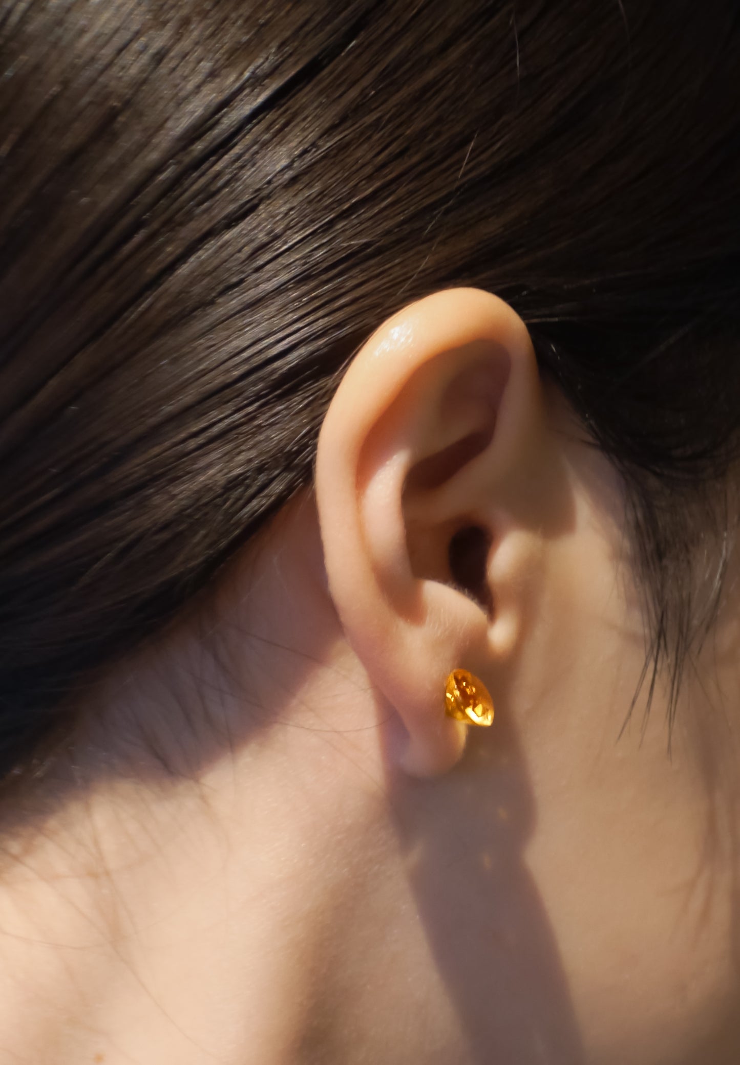 Opticks | Optics | Pierced Earlings | Citrine | Orange