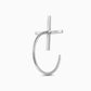 Cross | Pierced earrings | Sterling Silver | Large