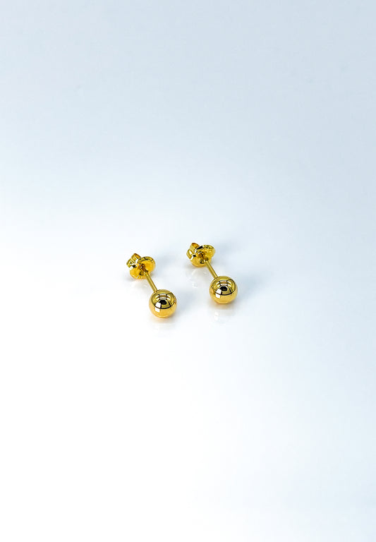 Tear Drop Lite | Pierced Earrings | K18YG | Sphere: φ4.0mm