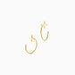 Cross | Cross | Pierced Earlings | K10YG | Small